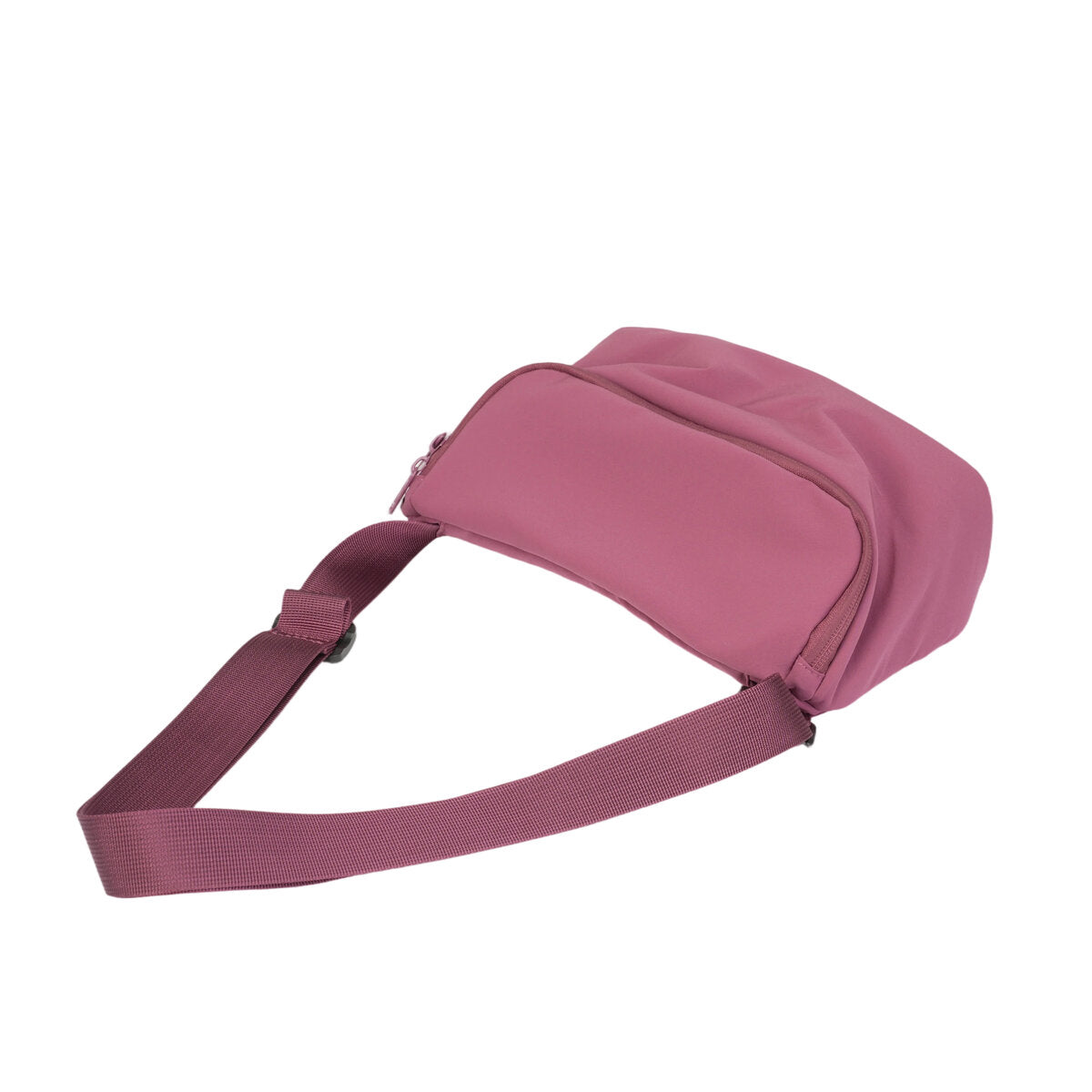Lightweight Recycled Nylon Flap Crossbody Bag – Eco-Friendly Dual-Zip Shoulder Purse