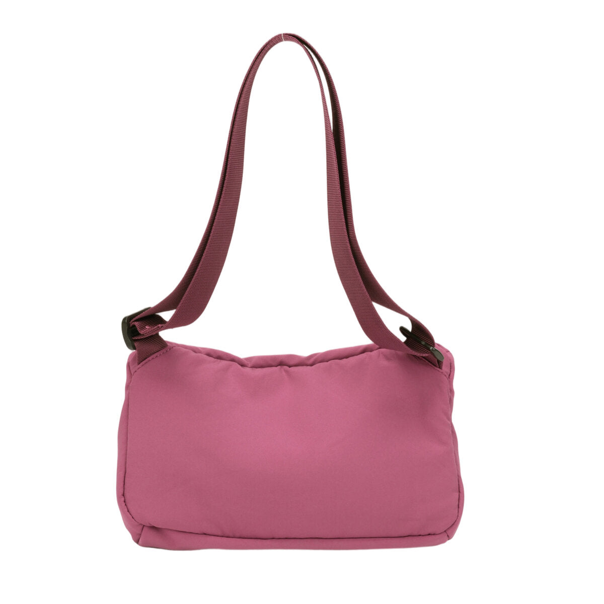 Lightweight Recycled Nylon Flap Crossbody Bag – Eco-Friendly Dual-Zip Shoulder Purse