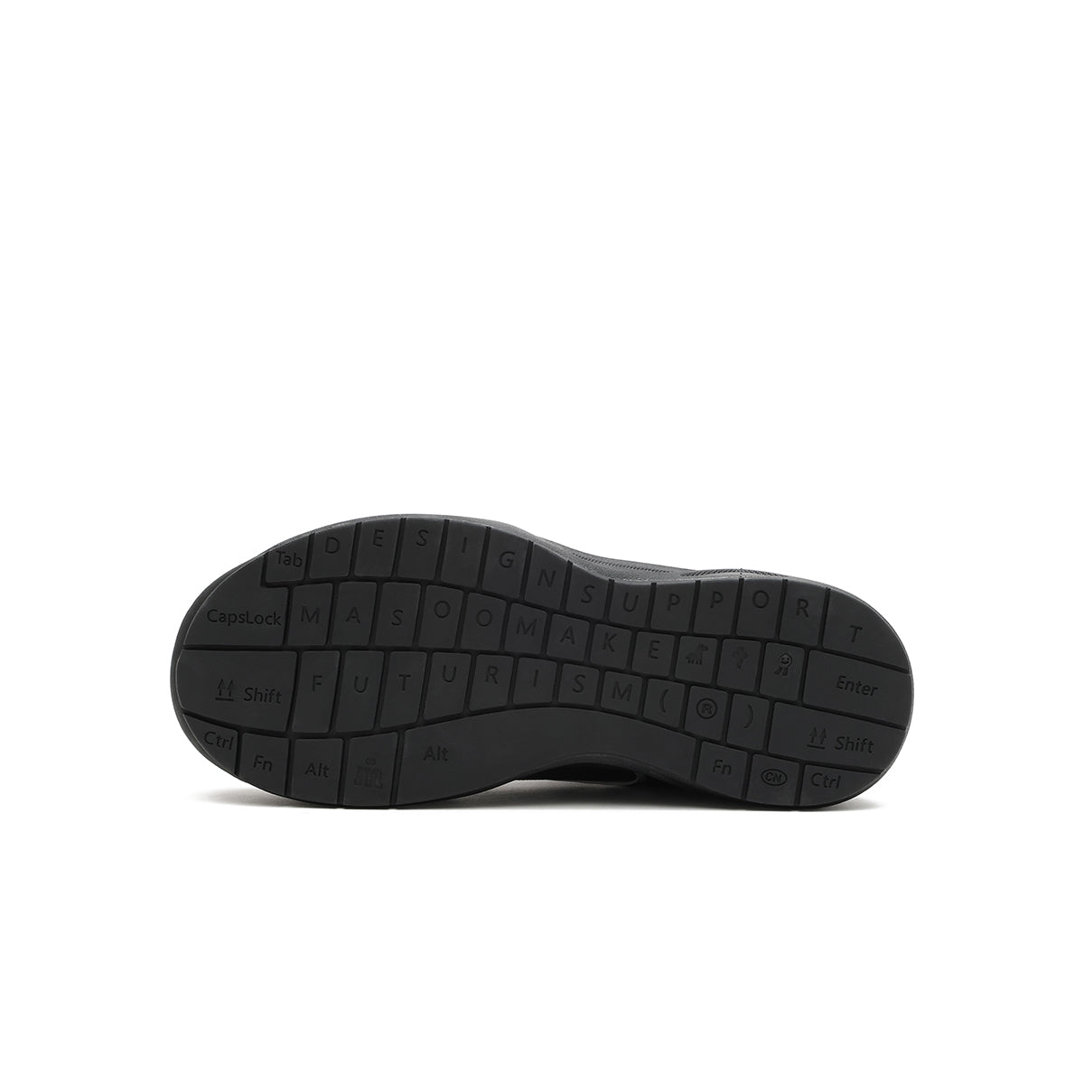 lightweight round toe running sneakers all black 4