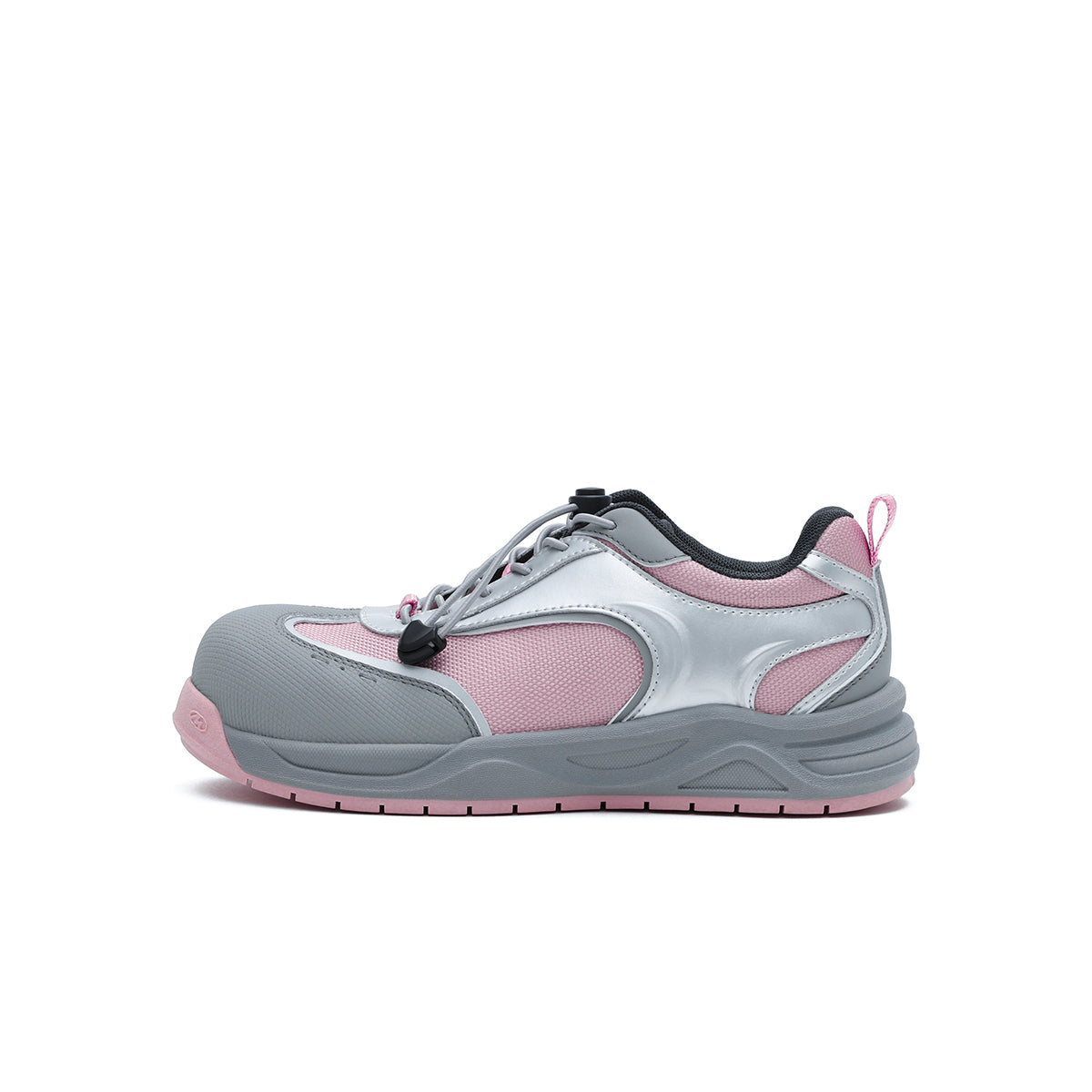 lightweight round toe running sneakers all pink 1