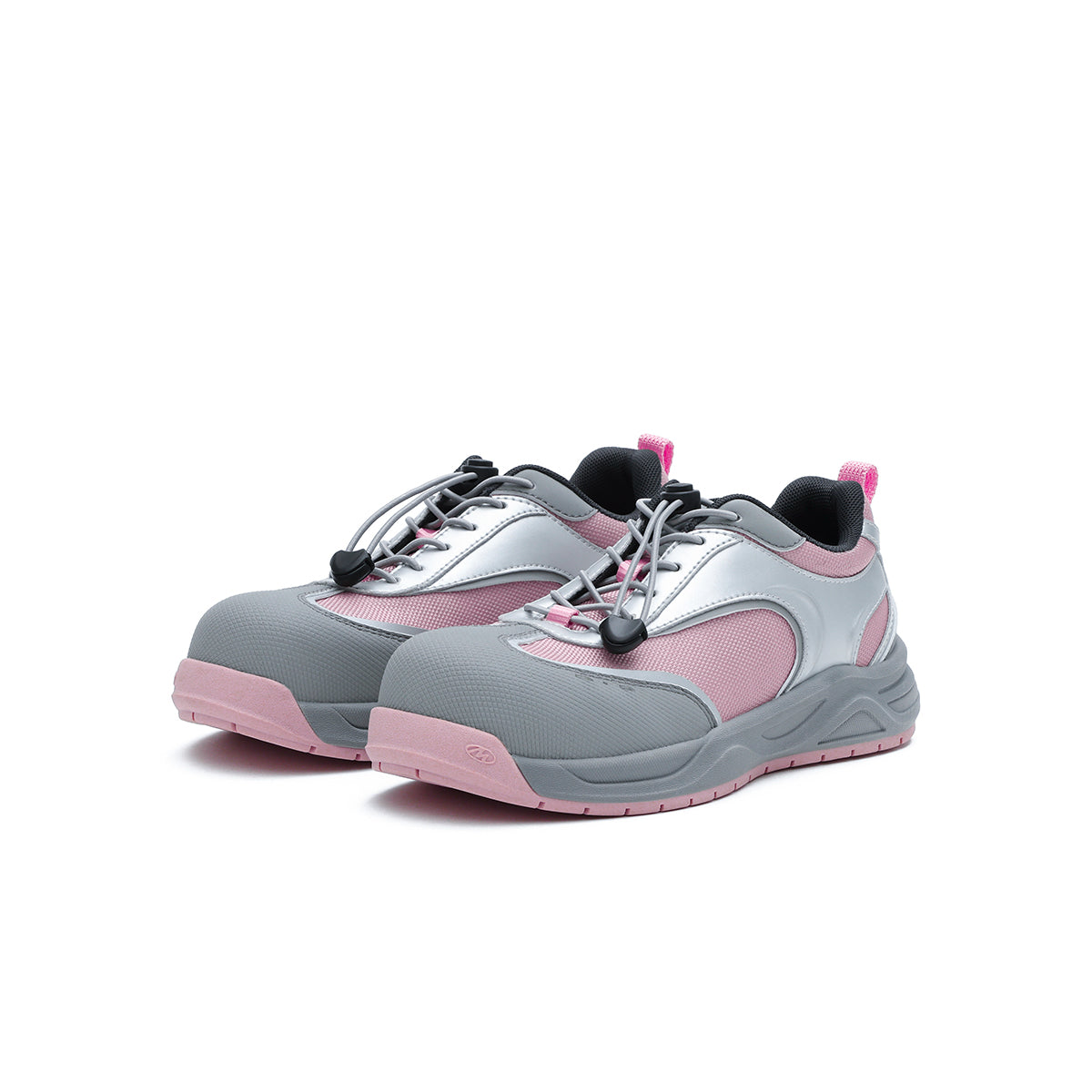 lightweight round toe running sneakers all pink 2