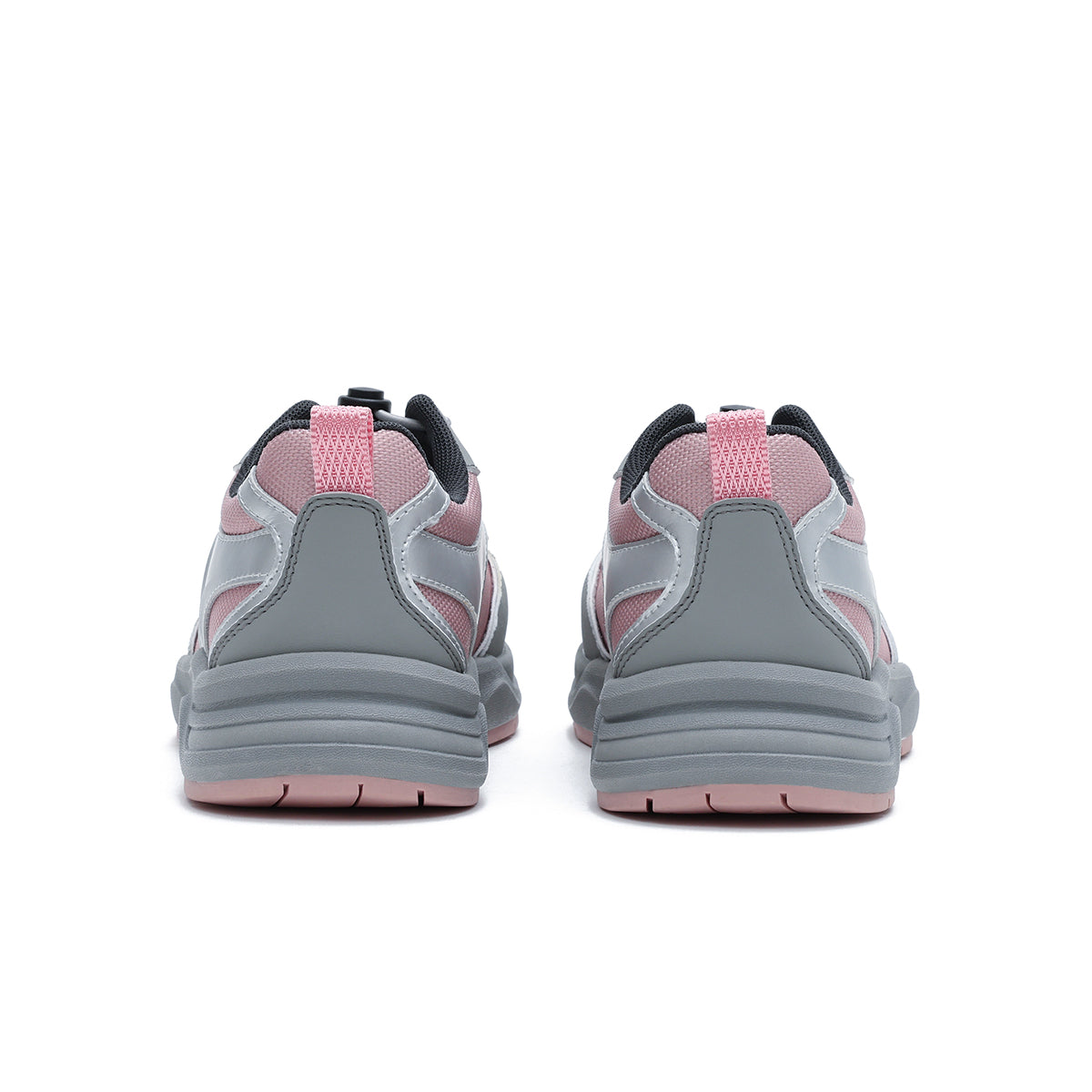 lightweight round toe running sneakers all pink 3