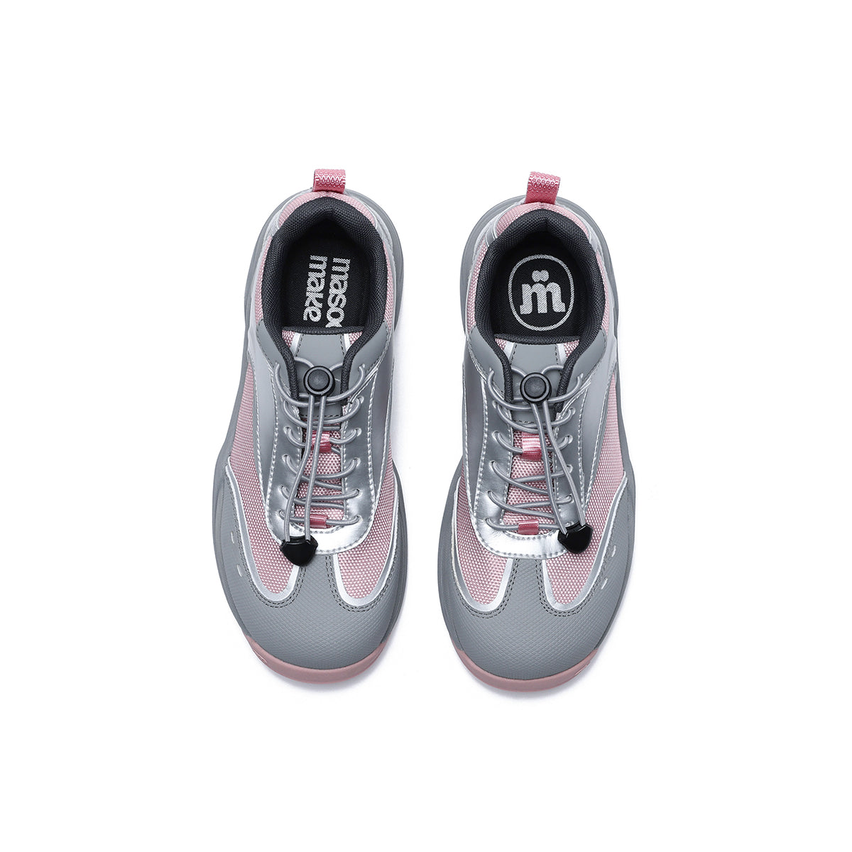 lightweight round toe running sneakers all pink 5