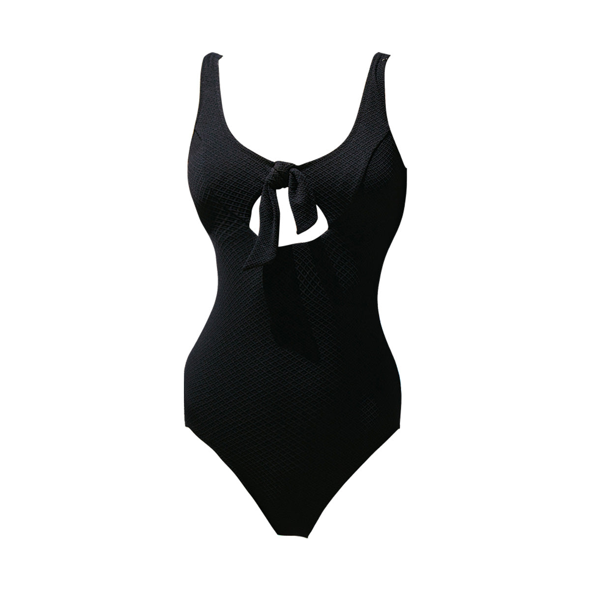 little cut out one piece swimsuit all black 4
