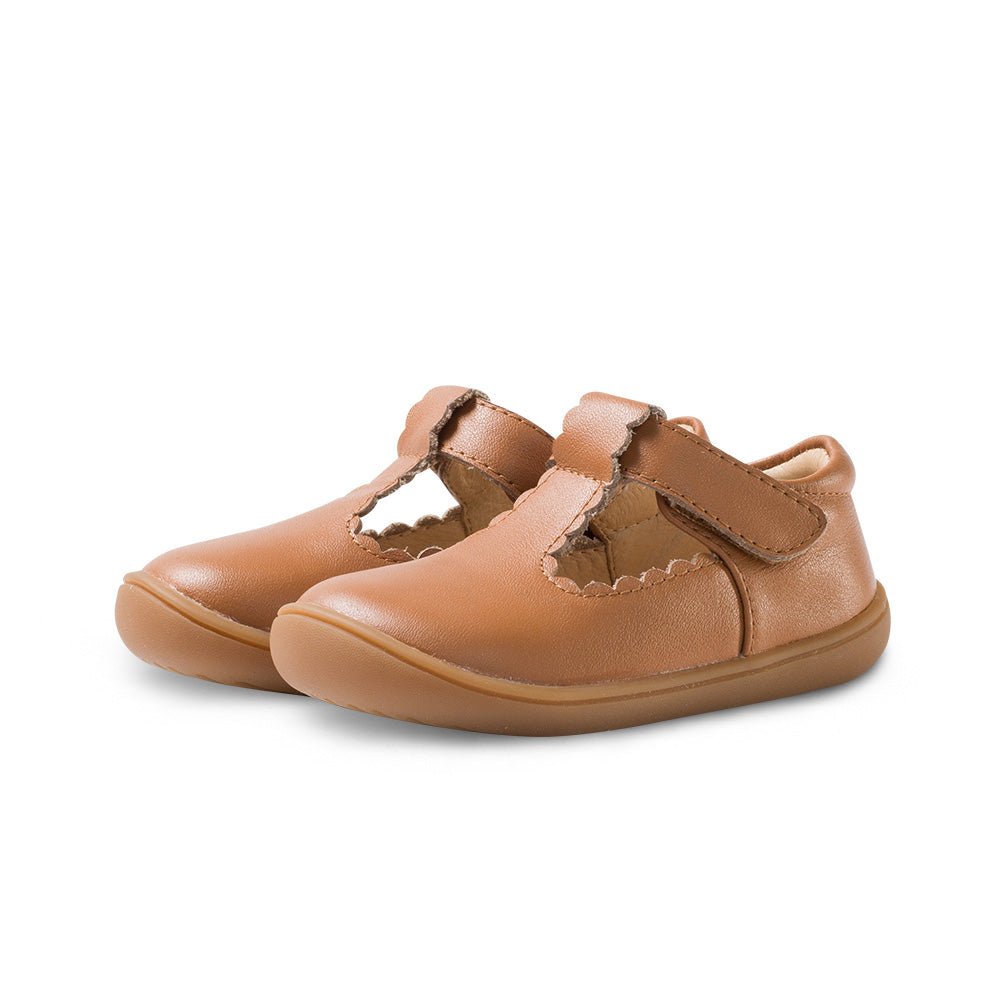 little princess pre walker t bar shoes all camel 3