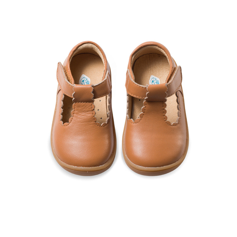 little princess pre walker t bar shoes all camel 5