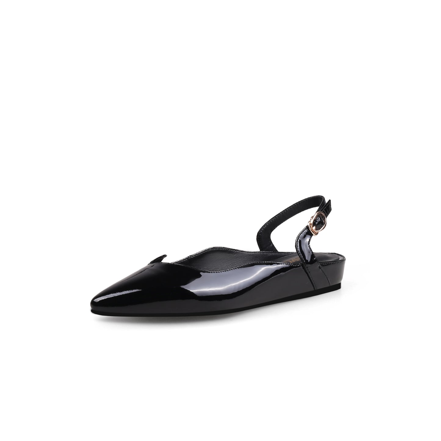 low platform ankle strap leather sandals all black 2