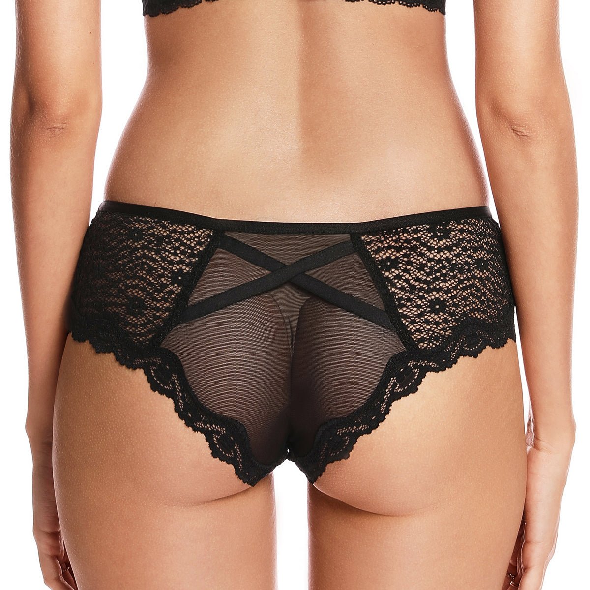 Low - Rise Sheer Lace Trim Hipster Panty