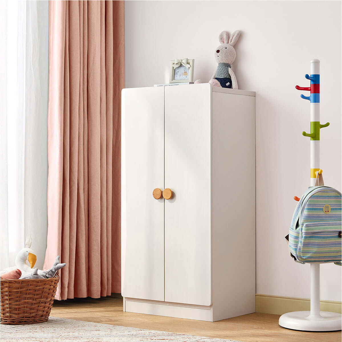 lucas kids white  wardrobe cabinet all 2