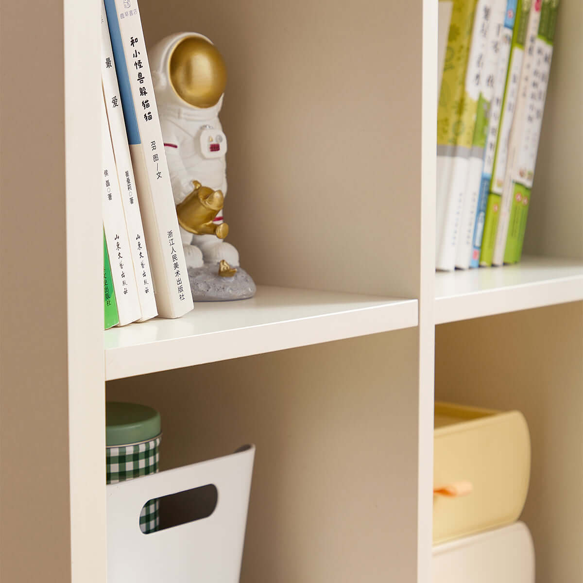 lucas kids white grid display cabinet all 3