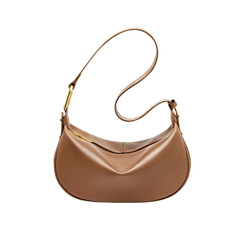 Luna Crescent Leather Shoulder Crossbody Bag