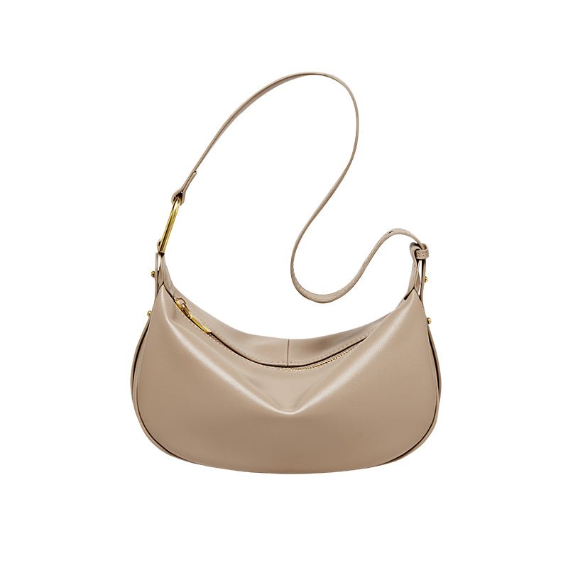 Luna Crescent Leather Shoulder Crossbody Bag