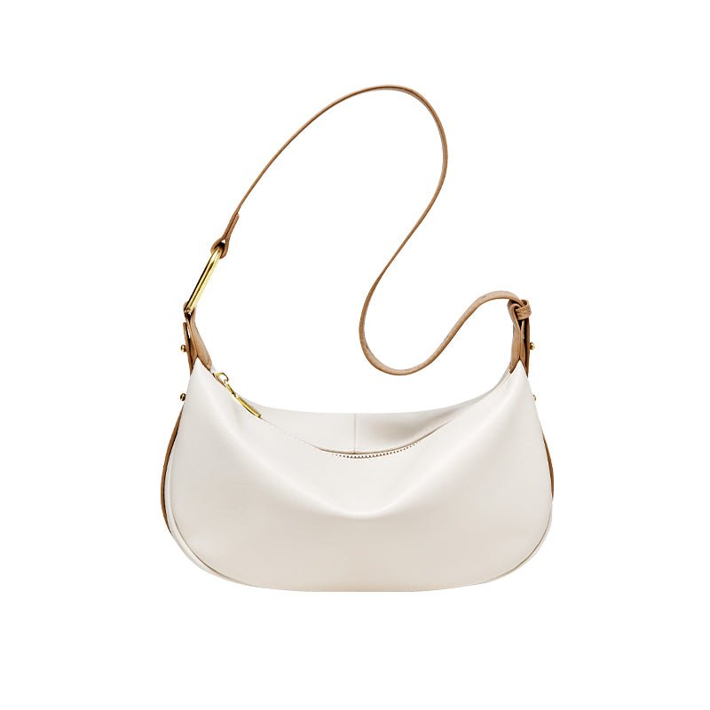 Luna Crescent Leather Shoulder Crossbody Bag