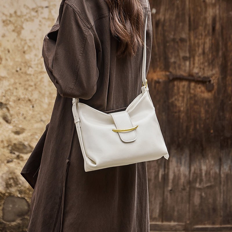 Luxe Glossy Hobo Shoulder Bag