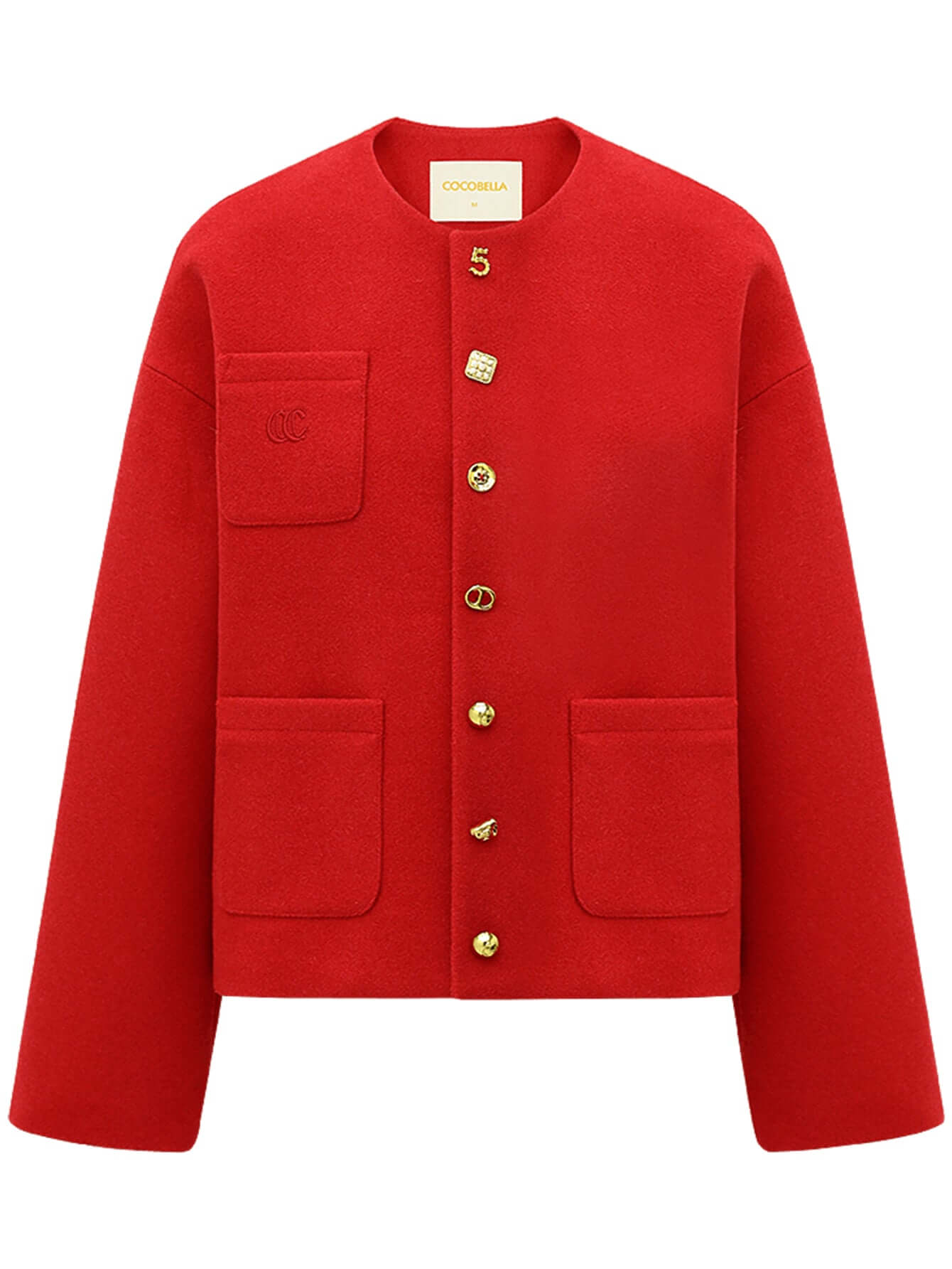 luxurious red woolen jacket all red 4