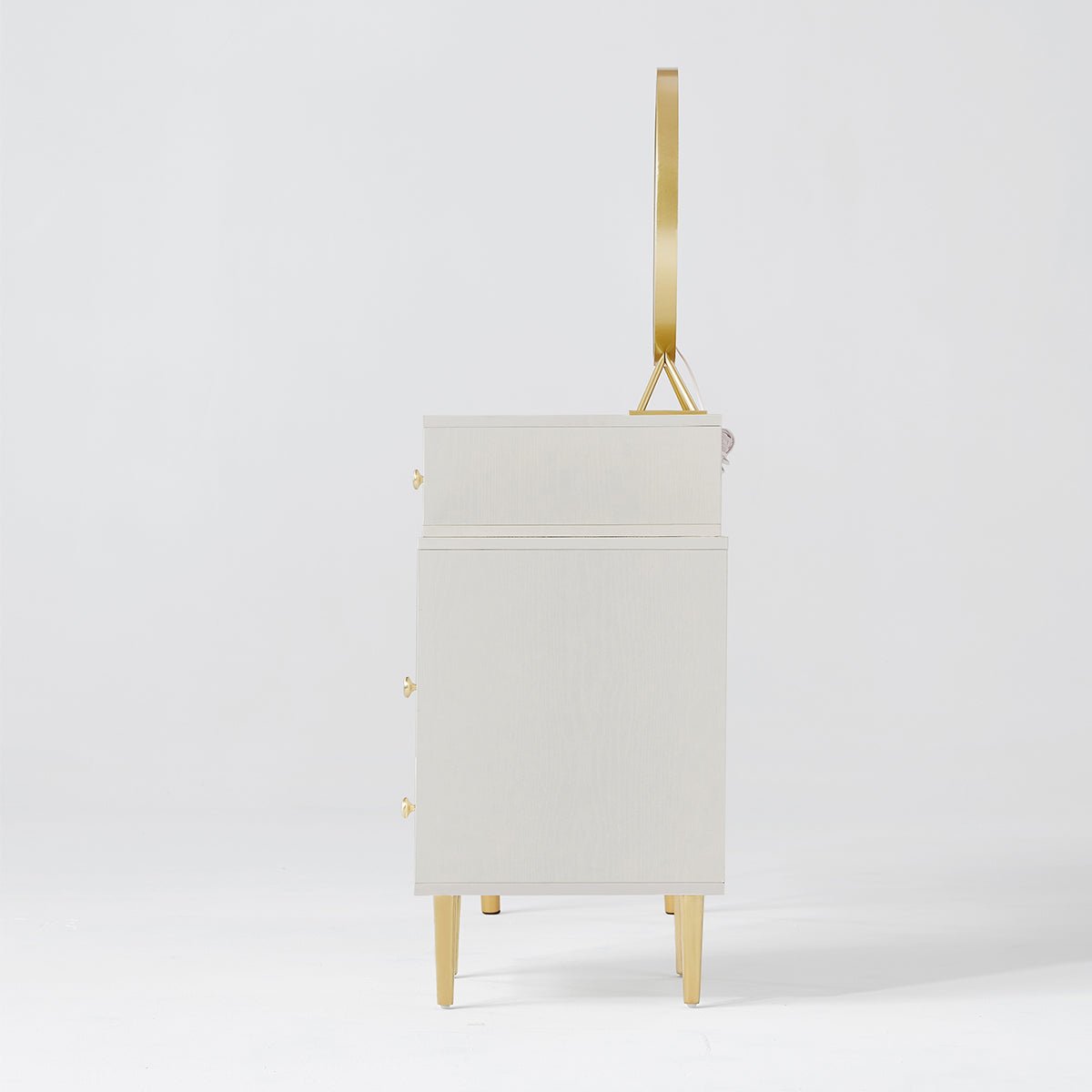 Luxury Dressing Table with Ivory Stool Set - 0cm