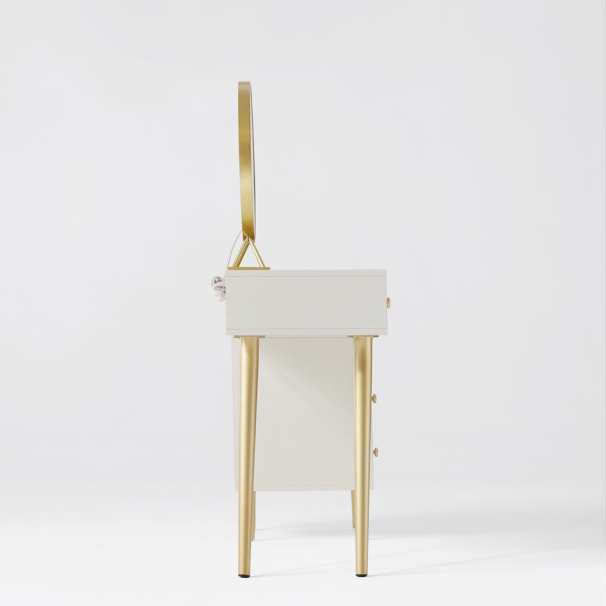 Luxury Dressing Table with Ivory Stool Set - 0cm