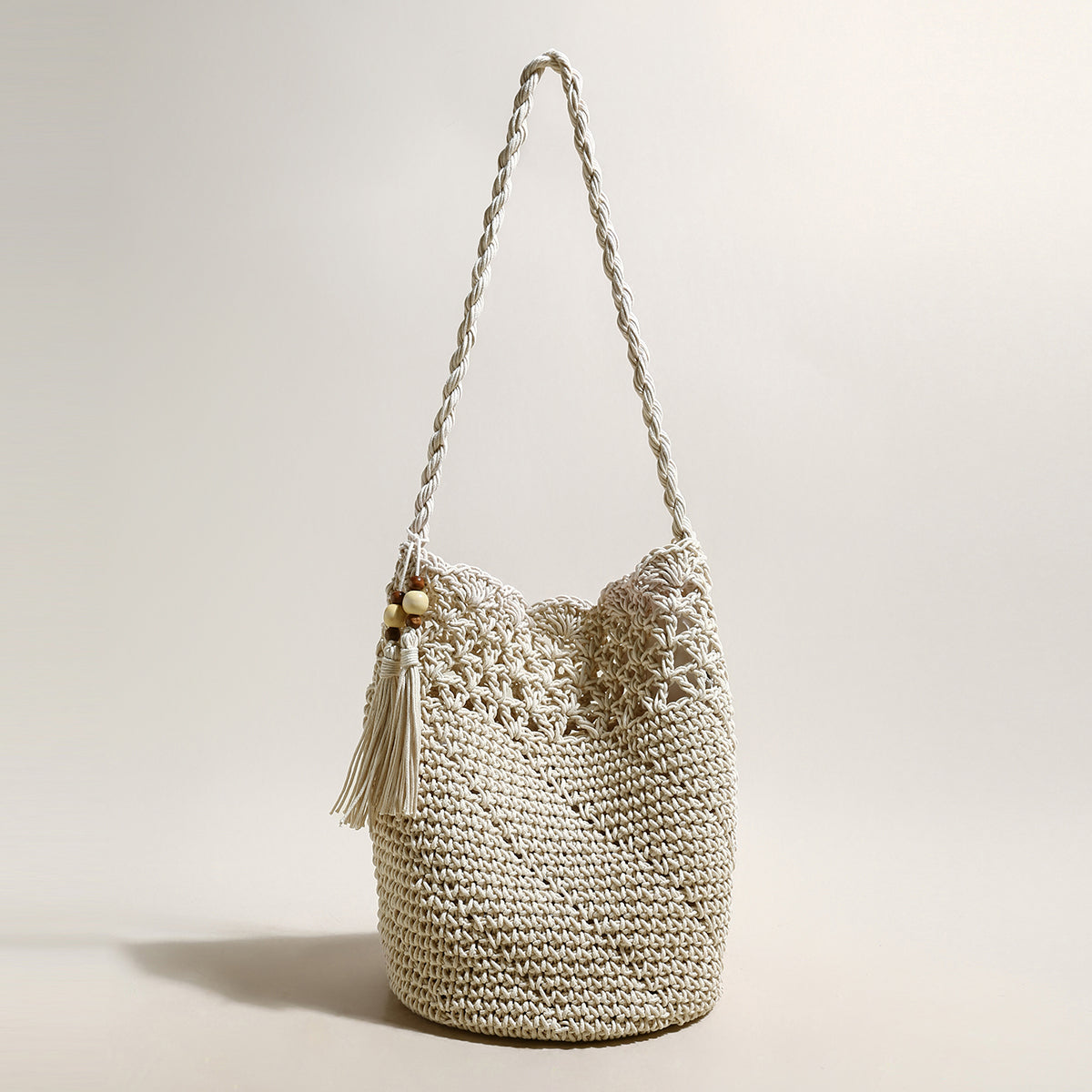 macrame beach tote bag white 1