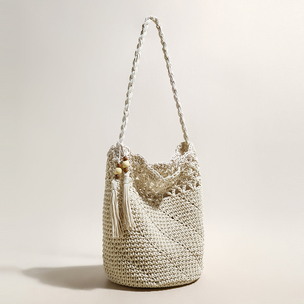 macrame beach tote bag white 2