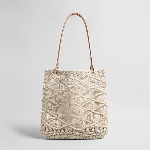 Macramé Woven Summer Tote – Large Capacity Beach Shoulder Bag