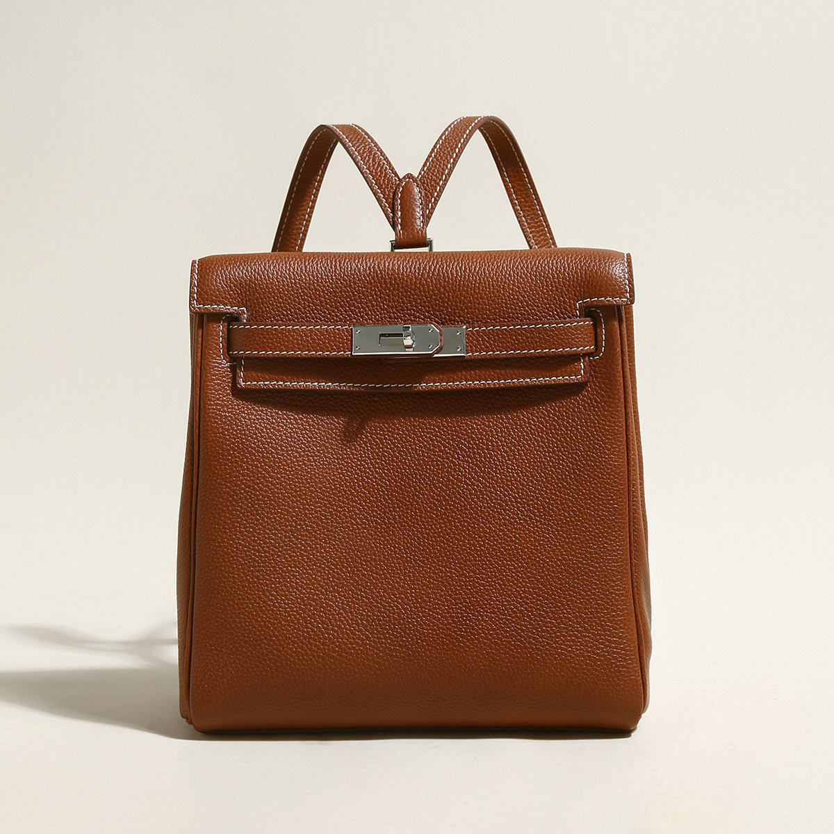 madison leather backpack brown 1