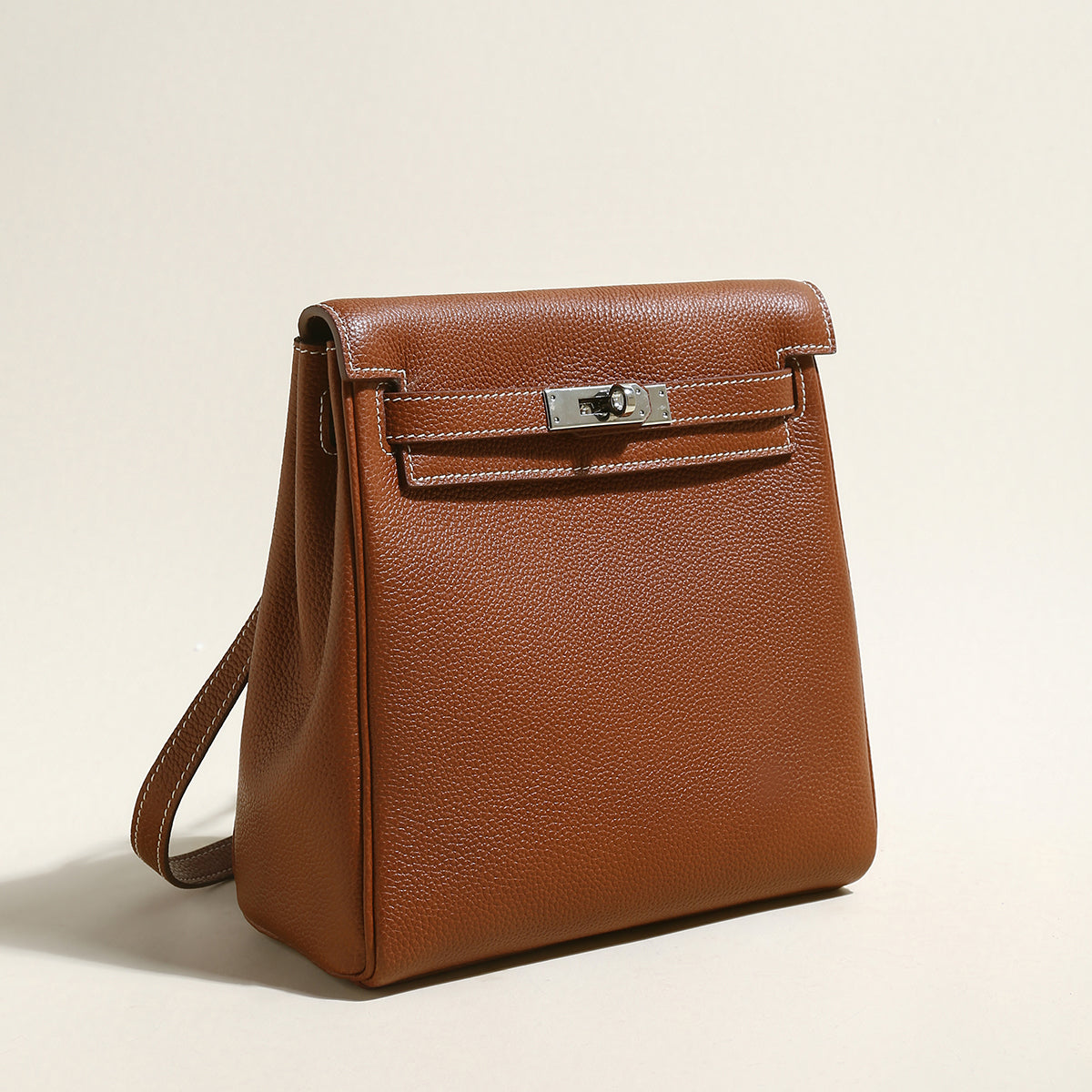 madison leather backpack brown 2