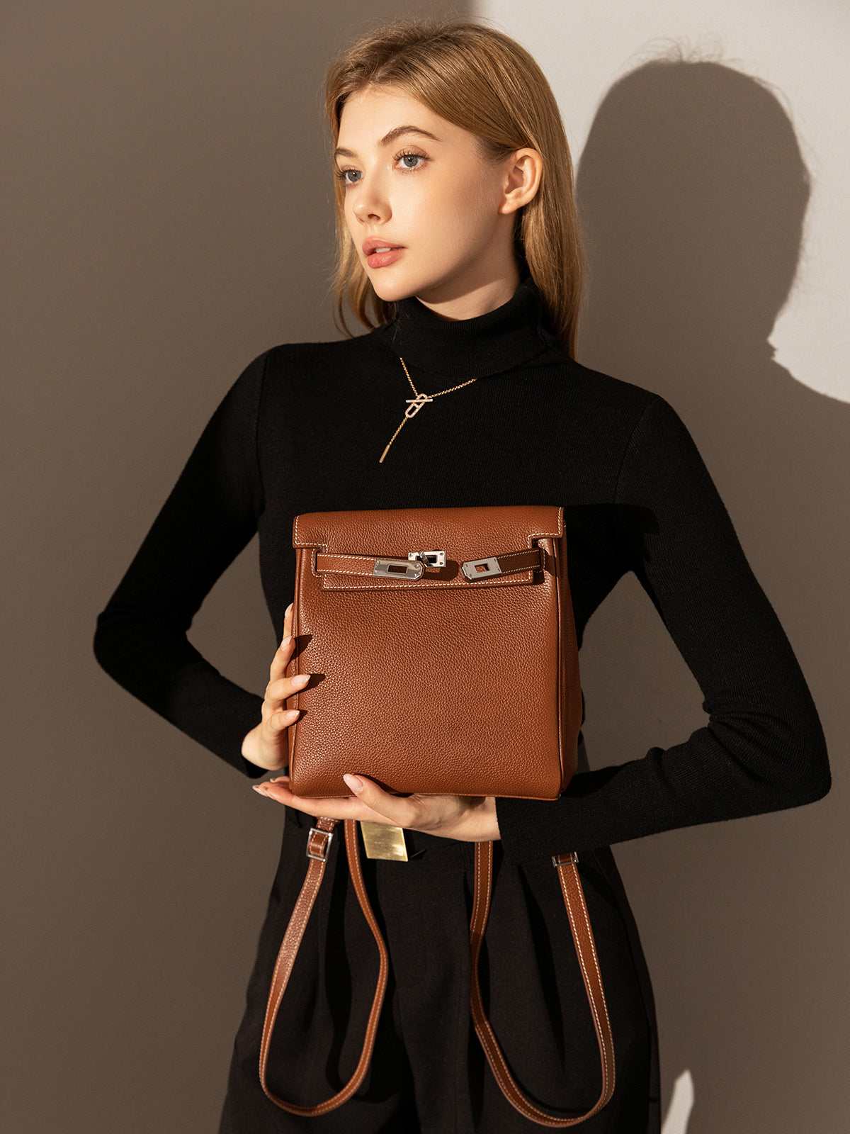 madison leather backpack brown 5