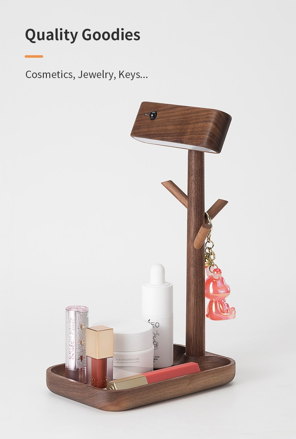 magnetic solid wood rechargeable induction light all 3