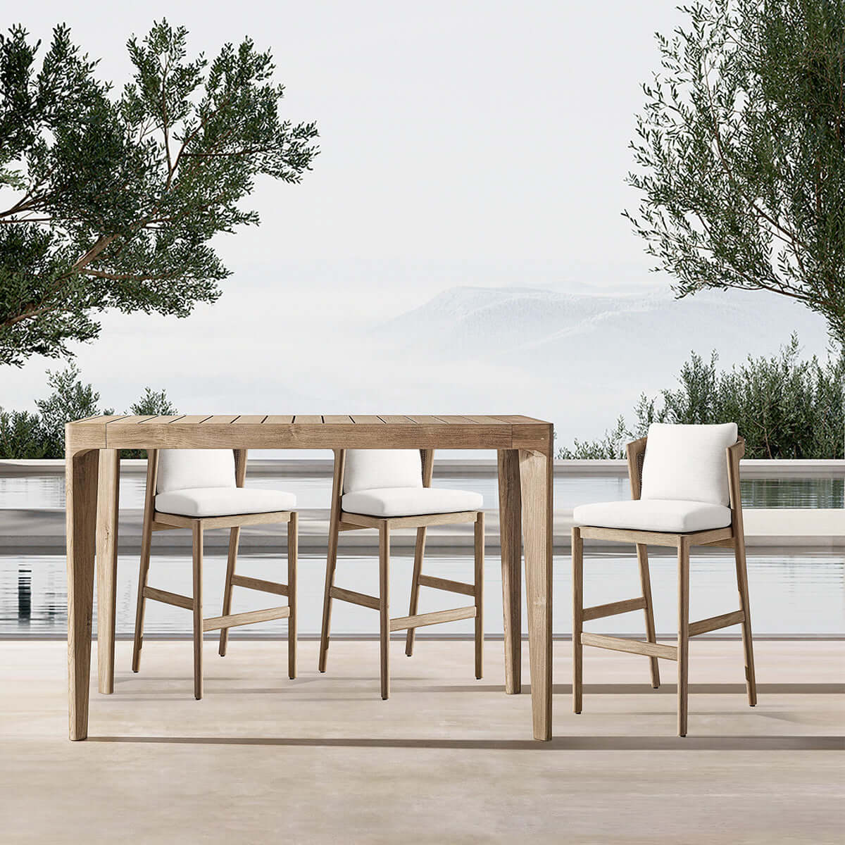 malta teak bar chair 1.04m mocha 1