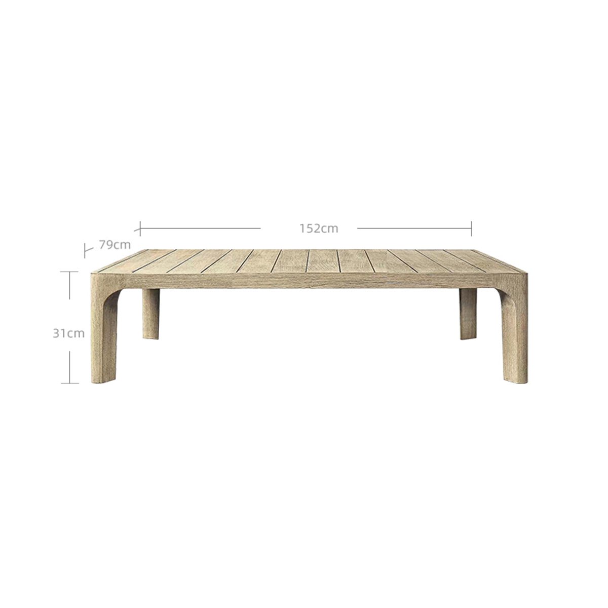 Malta Teak Coffee Table - 0cm