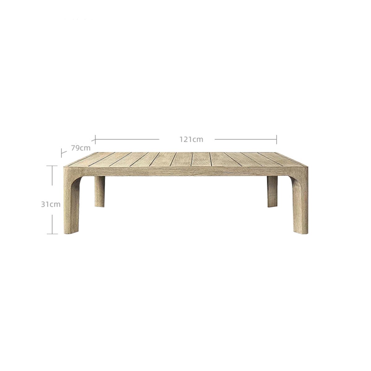 Malta Teak Coffee Table - 0cm