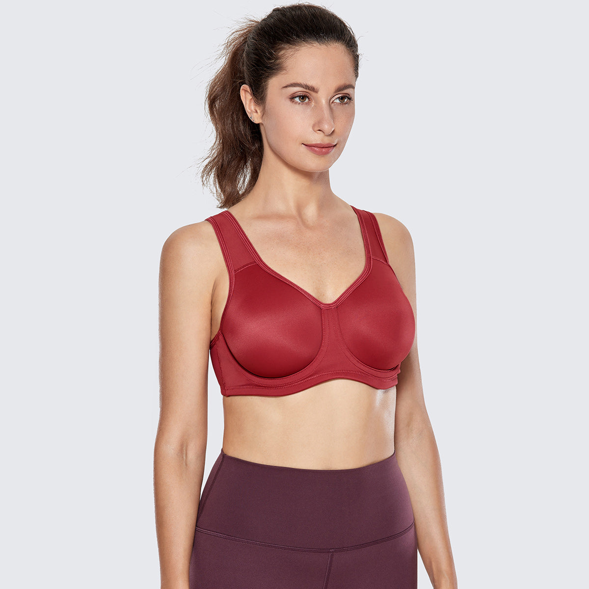 max control high impact workout bra all red 2