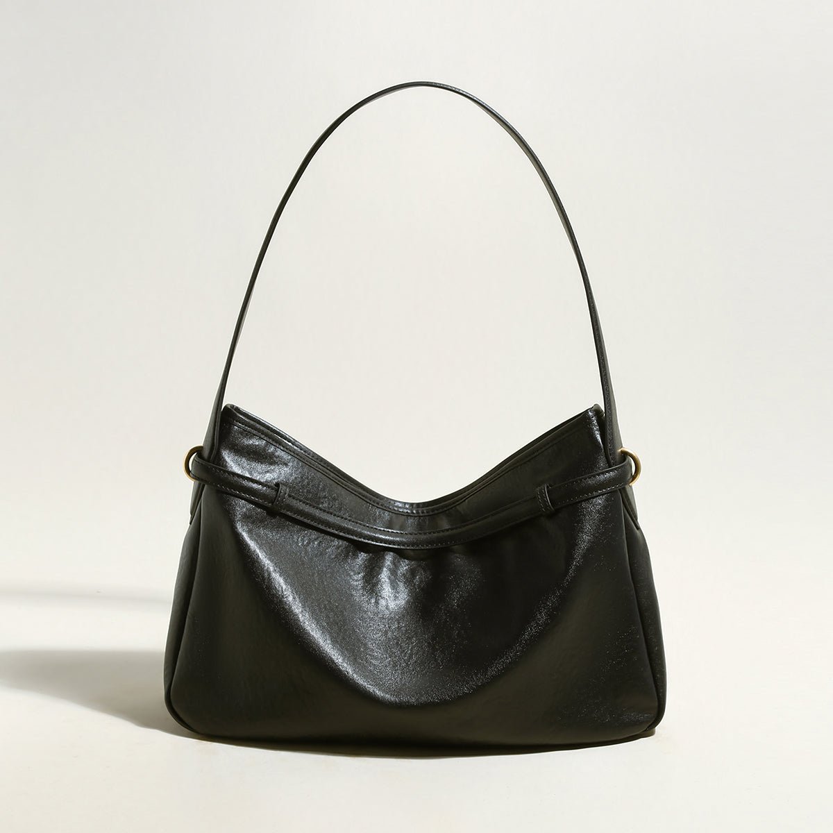 Mediun Slouchy Leather Shoulder Bag - 0cm