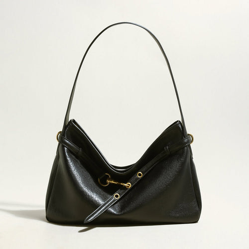 Mediun Slouchy Leather Shoulder Bag - 0cm