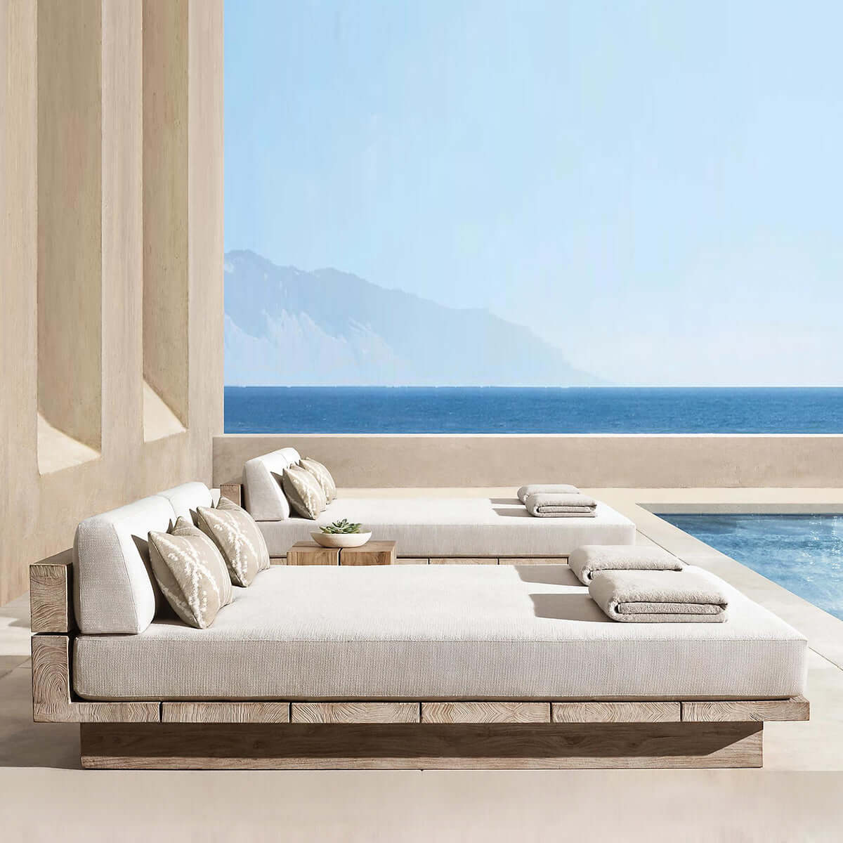 menorca island lounge sofa bed double mocha 2