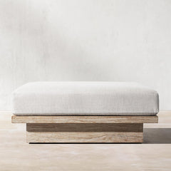 Menorca Island Teak Mocha Ottoman