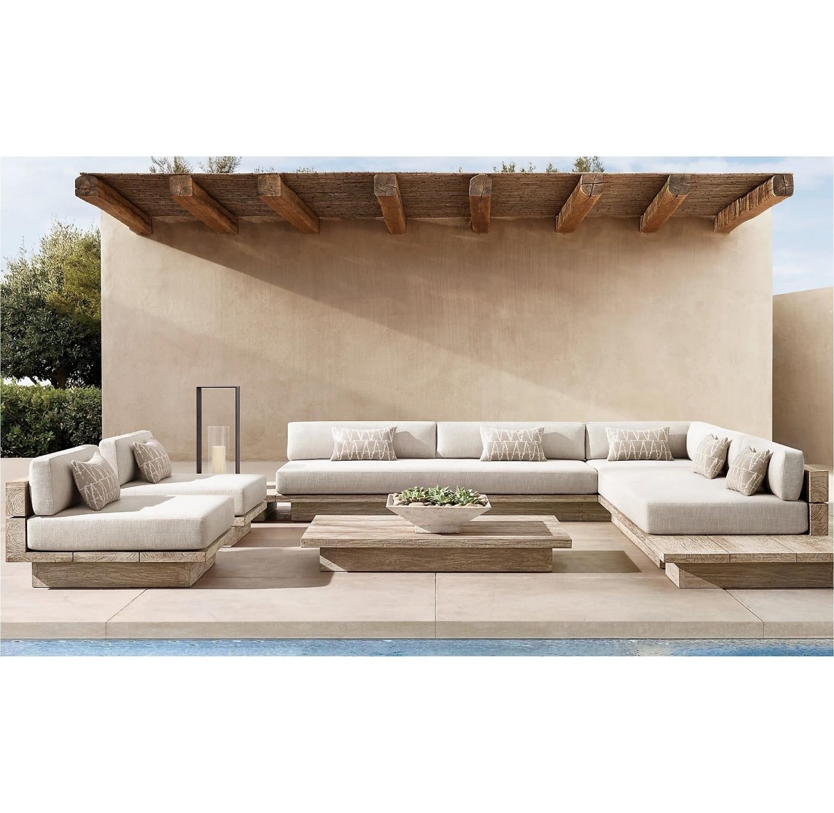 menorca island teak mocha sofa [single two seater] mocha 1