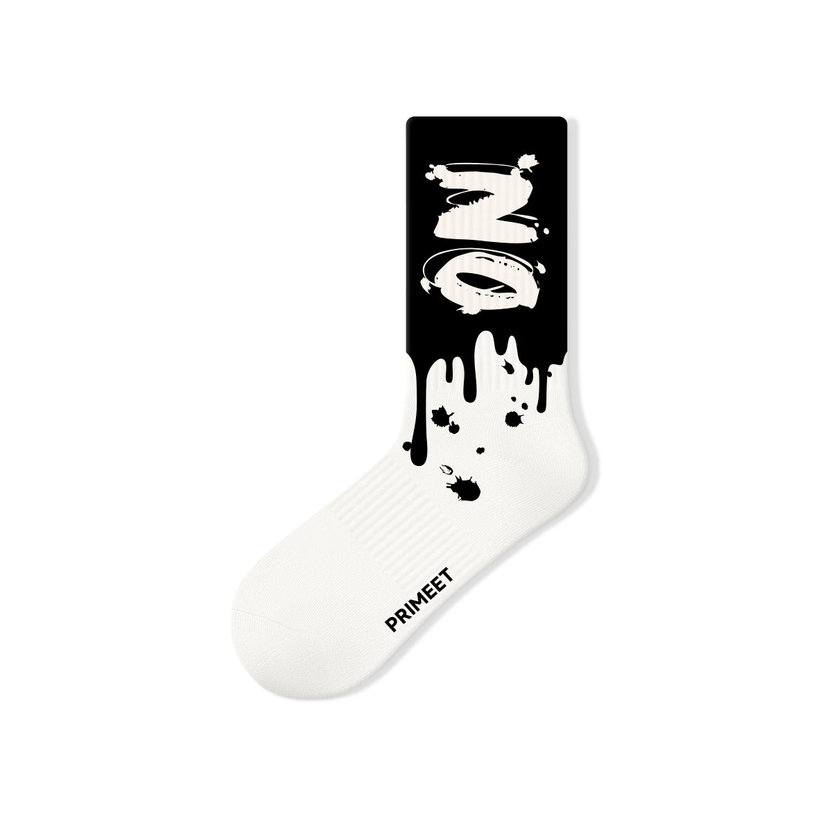 Black & White Graffiti Graphic Mid - Calf Socks – Men's 5 - Pair All - Season Streetwear Set