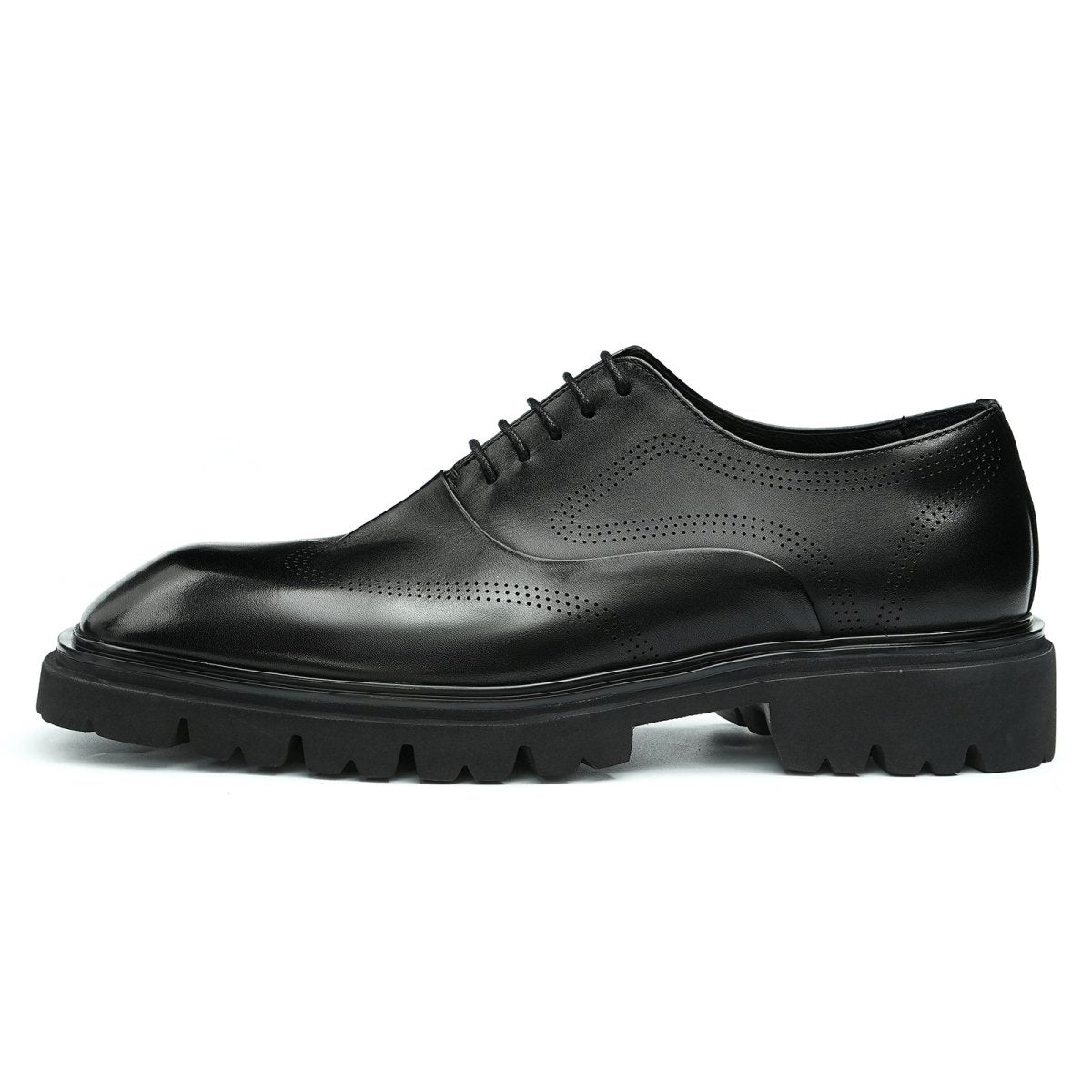 Men’s Breathable Square Toe Oxford Lace Up Dress Shoes