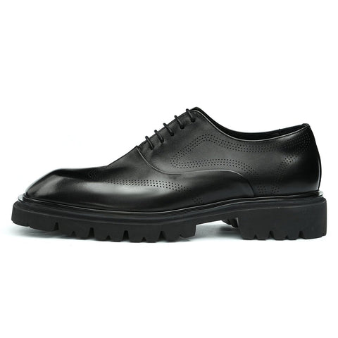 Men’s Breathable Square Toe Oxford Lace Up Dress Shoes