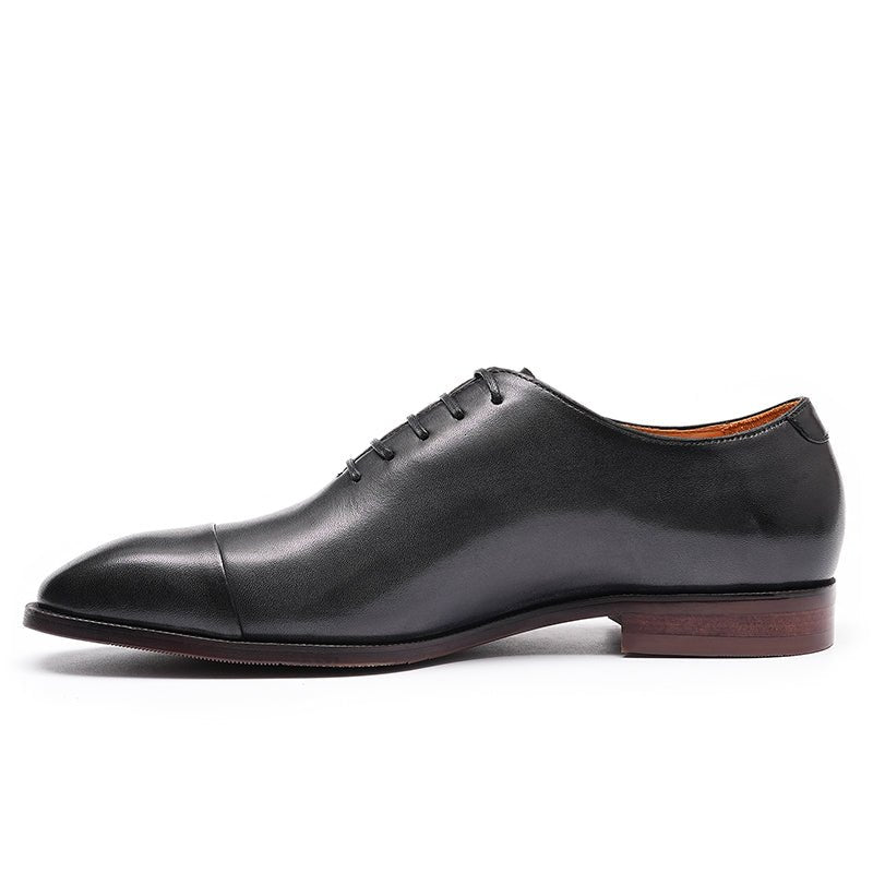 Men’s Calfskin Oxford Cap Toe Lace Up Dress Shoes - 0cm