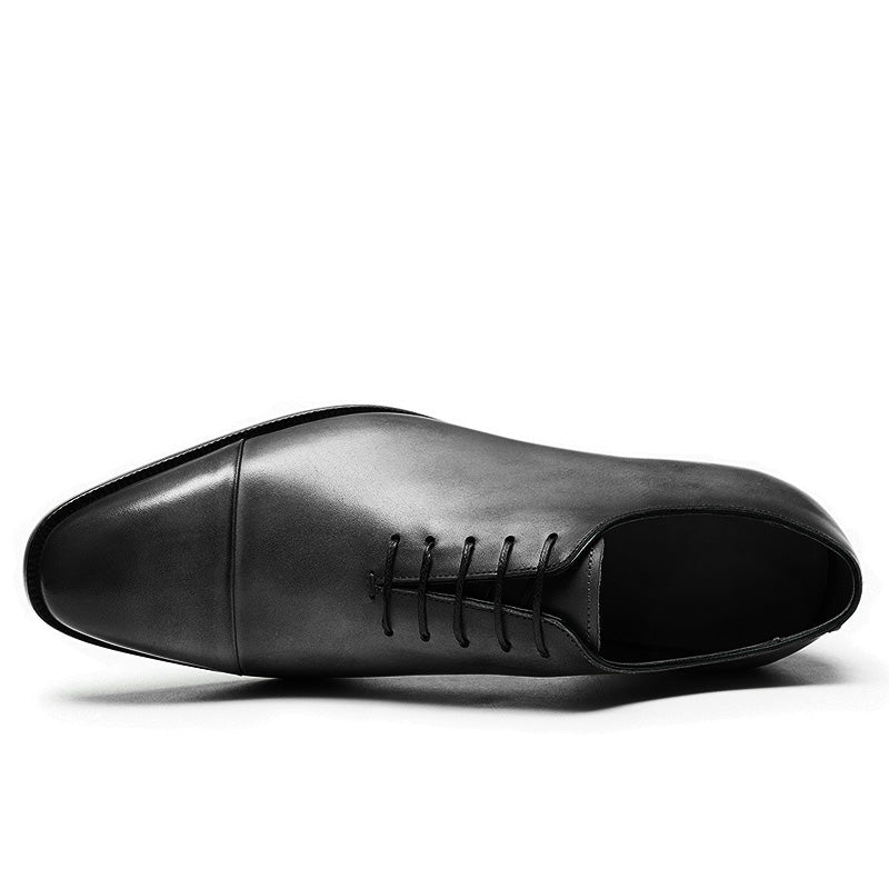 Men’s Calfskin Oxford Cap Toe Lace Up Dress Shoes - 0cm