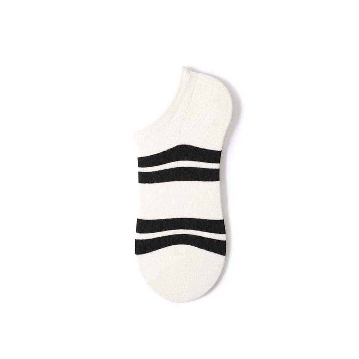 Creative Stripe & Geometric Lightweight Ankle Socks – Men's 5-Pair Summer Set