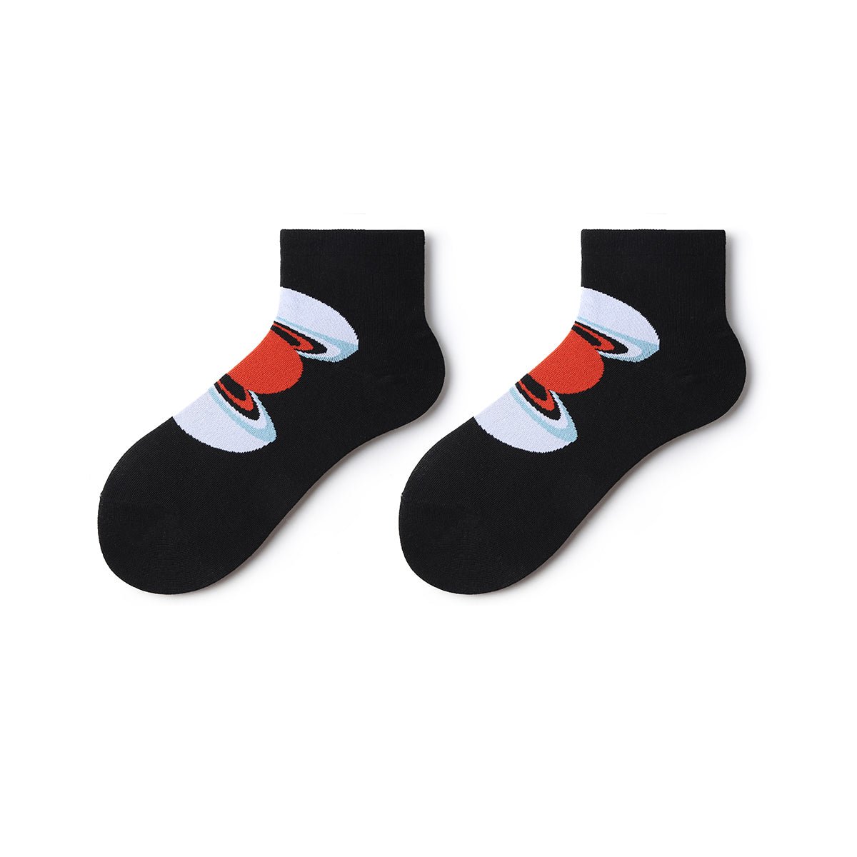 Dark Chain Abstract Art Ankle Socks – Men's 5 - Pair All - Season Short Tube Set