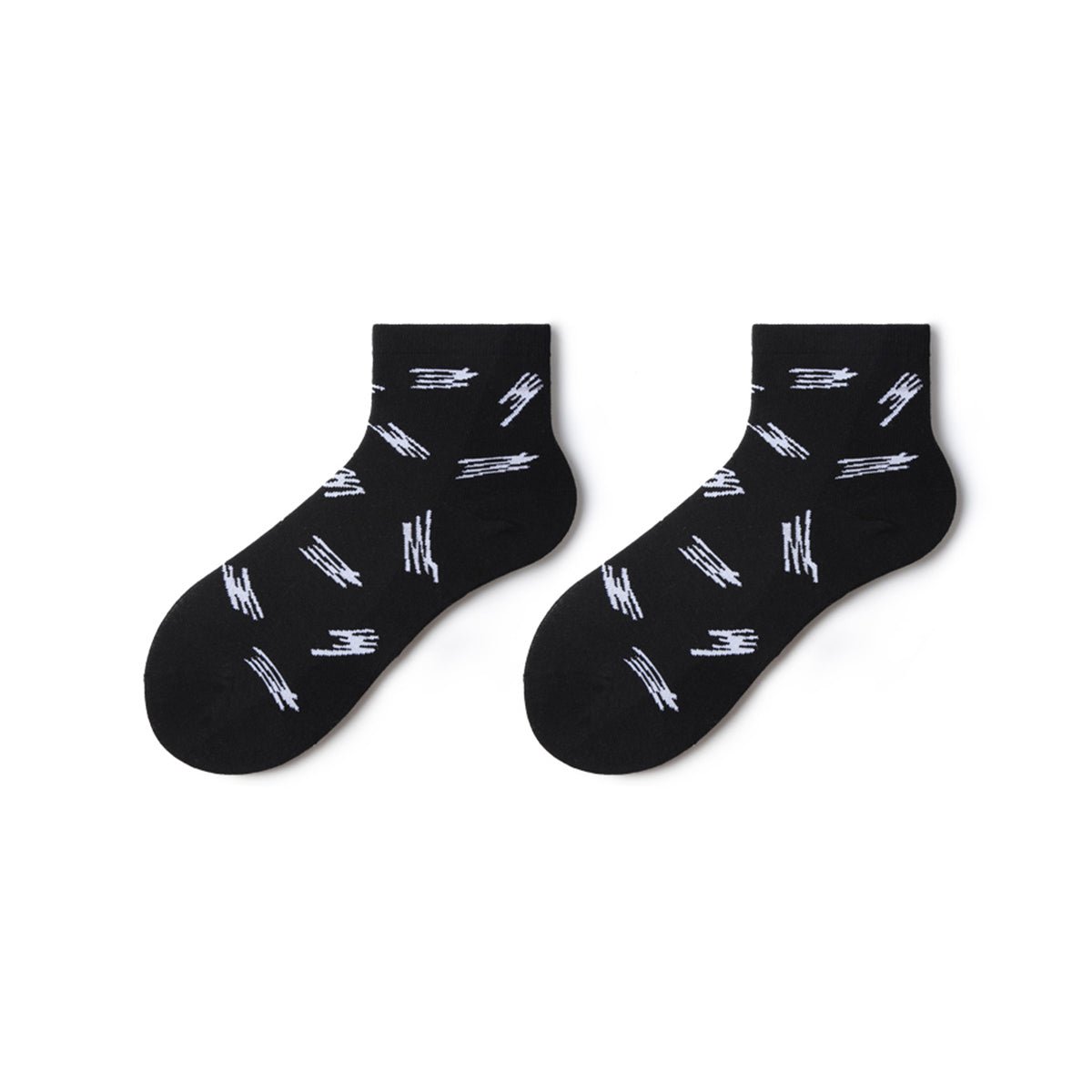 Dark Chain Abstract Art Ankle Socks – Men's 5 - Pair All - Season Short Tube Set