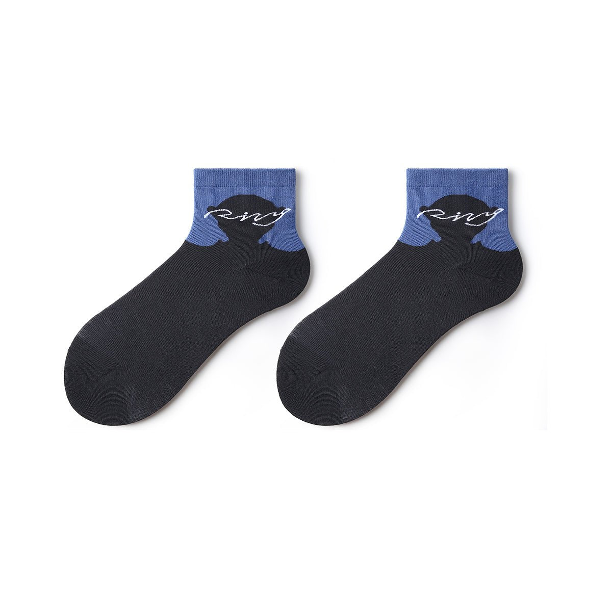 Dark Chain Abstract Art Ankle Socks – Men's 5 - Pair All - Season Short Tube Set