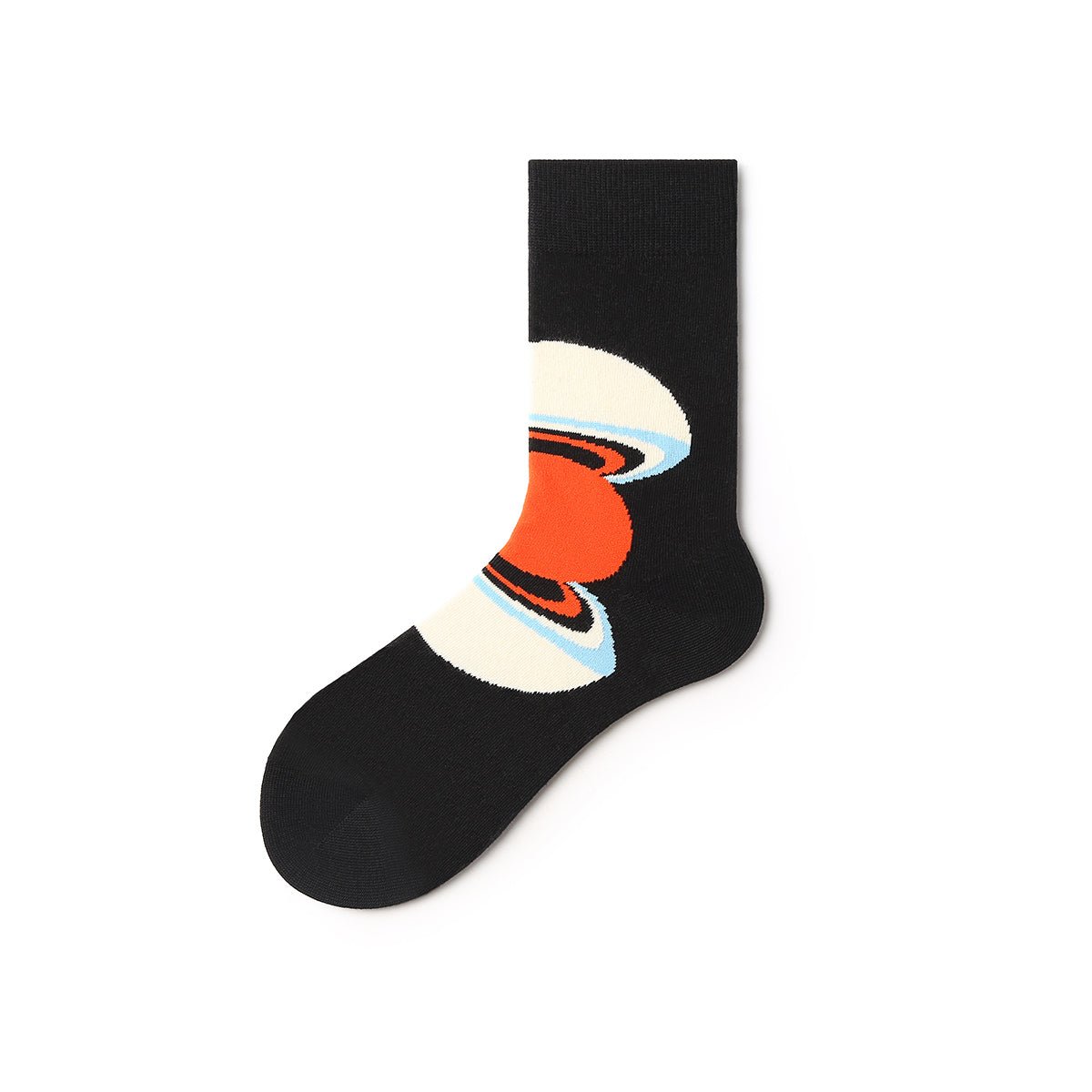 Dark Chain Abstract Art Mid - Calf Socks – Men's 5 - Pair All - Season Crew Set