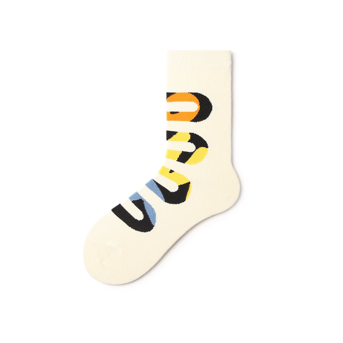 Dark Chain Abstract Art Mid - Calf Socks – Men's 5 - Pair All - Season Crew Set