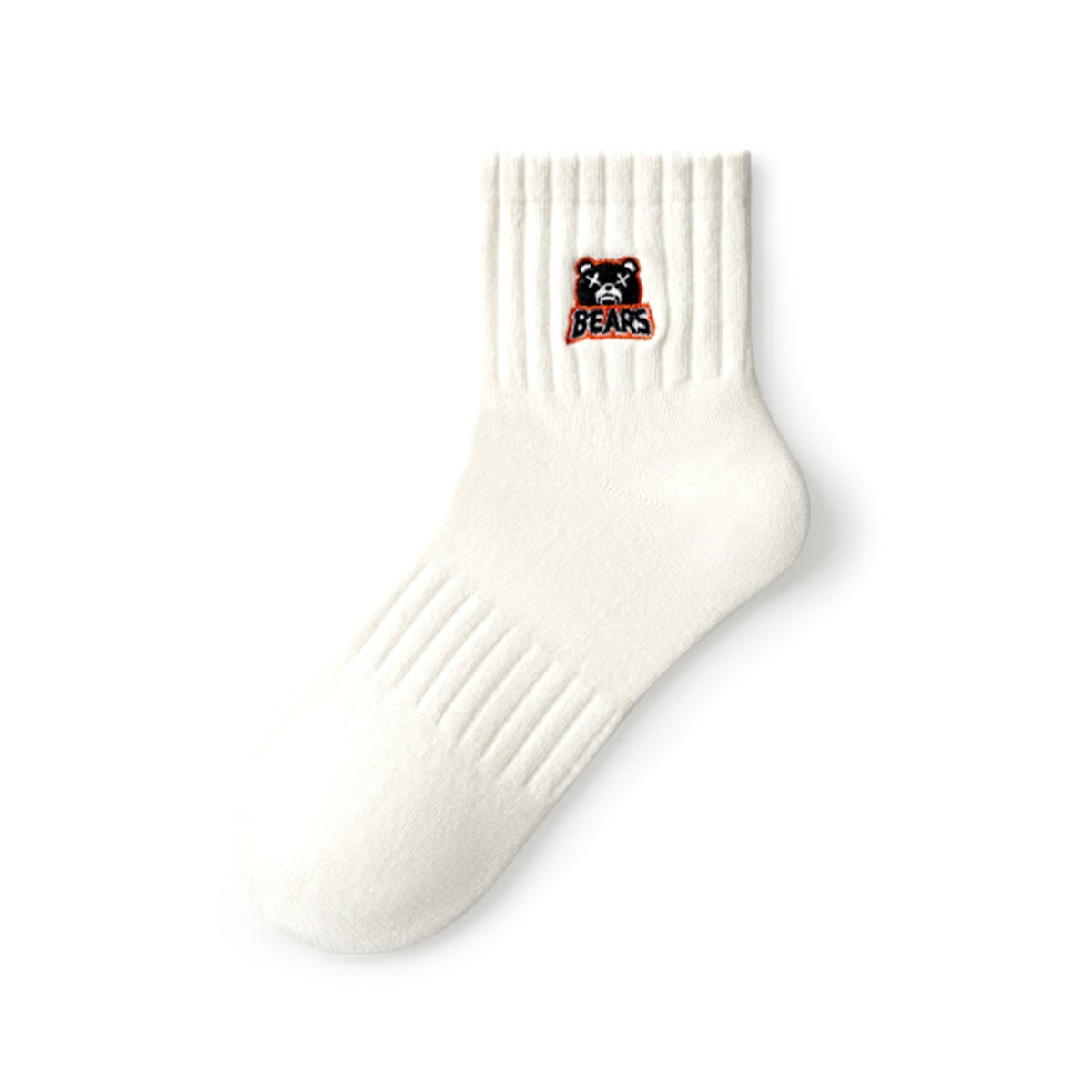 Happy Valley Embroidered Patch Boat Socks – Men's 5 - Pair White Summer Set