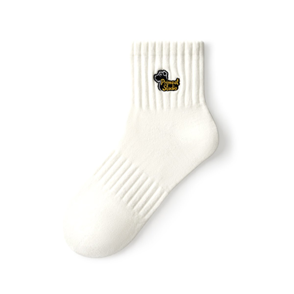 Happy Valley Embroidered Patch Boat Socks – Men's 5 - Pair White Summer Set